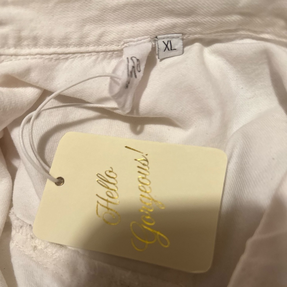 Elan White Smiley Dolly Women’s Shacket - Picture 6 of 6